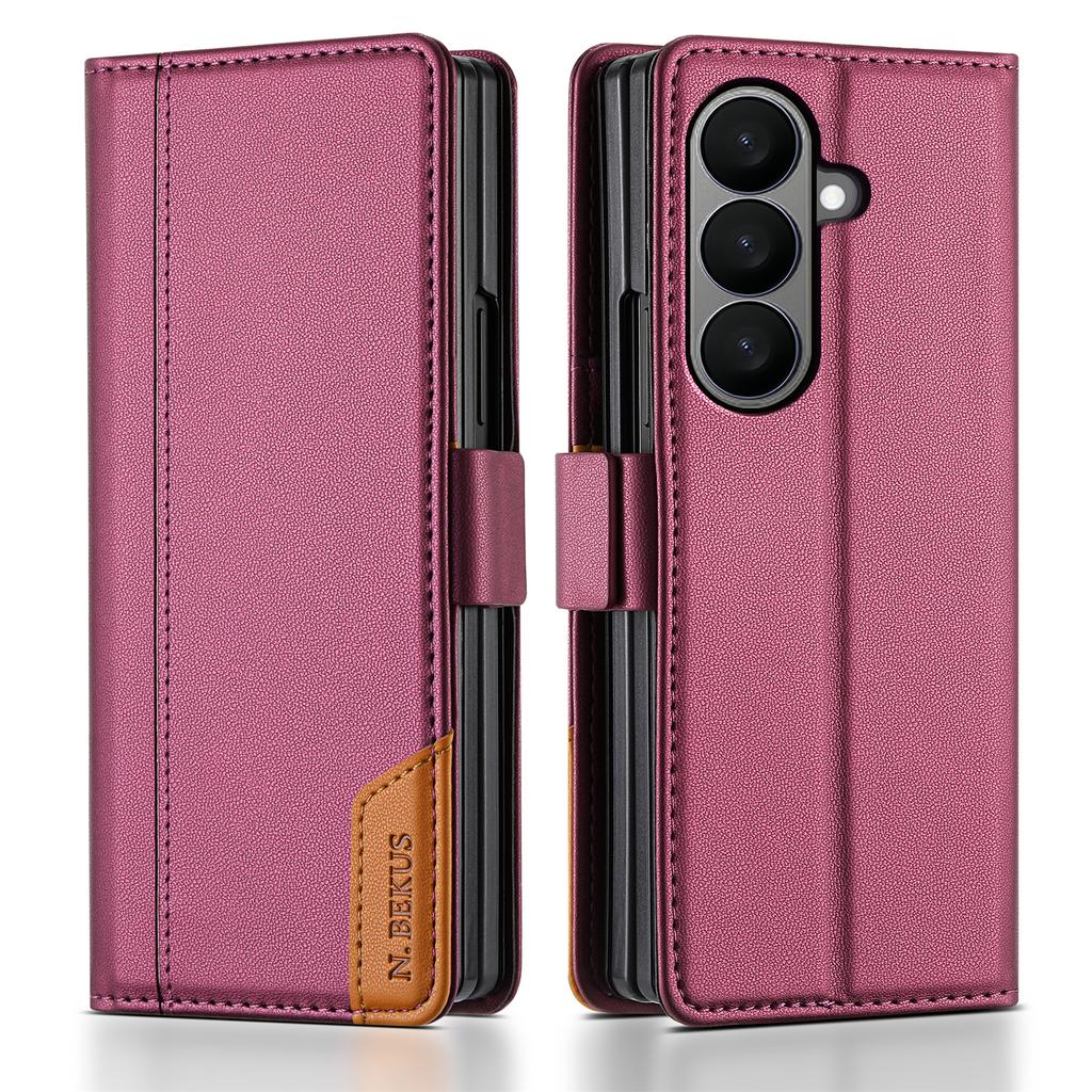Luxury Leather Phone Case for Samsung Galaxy Z Fold 7 6 5 4 3 5G Fold7 2025 Magnetic Flip Book RFID Wallet Cover