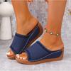 Fashion 2025Summer  Sandals Women Soft   Slip On Sandals For  Wedge  Plus Size Footwear Slipper