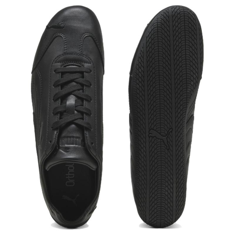 Puma Speedcat Унисекс Классические Кожаные Гоночные Туфли Черные 407698-02