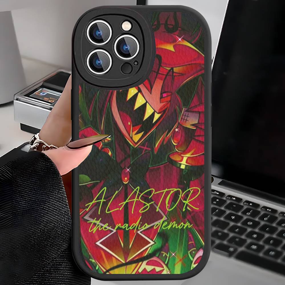 Чехол для телефона Hazbin Hotel Alastor из аниме для iPhone 16 15 14 13 12 11 Pro Max Plus, противоударный кожаный чехол
