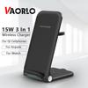 VAORLO 3in1 Qi Fast Wireless 15W Зарядное устройство для Apple Watch Для Airpods Зарядный держатель Док-станция для Iphone 14 14pro 13 13pro