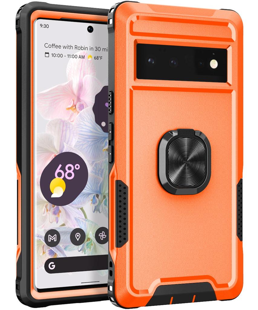 Pixel 6 Cases Heavy Duty Drop Protection Kickstand Rugged Shockproof/Dust Proof 3-Layer Phone Case For Google Pixel 6 Pro