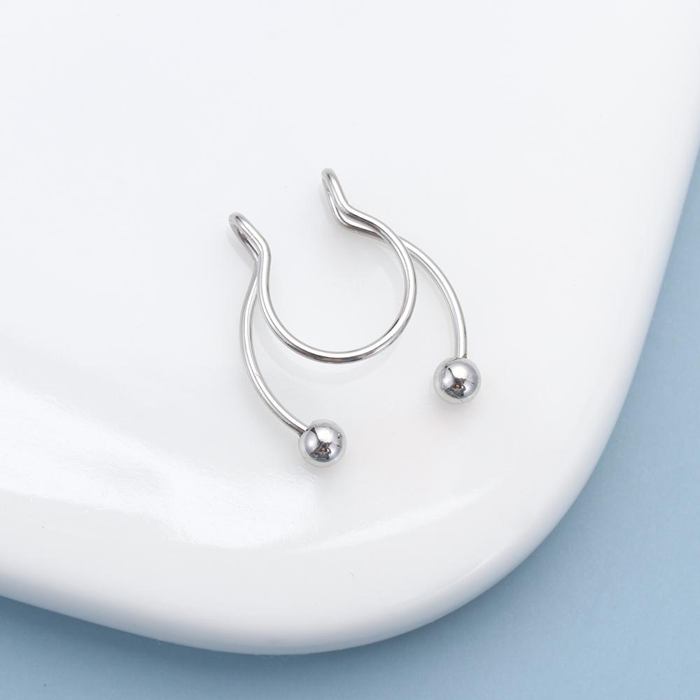 Горячая Распродажа Поддельный Септум Подарки Без Пирсинга Ювелирные Изделия из Нержавеющей Стали Кольцо для Носа