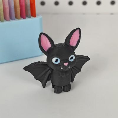 Мини-фигурка летучей мыши на подвеске 3D-печать Маленькая статуэтка летучей мыши Хэллоуин Праздничная вечеринка Жуткая черная летучая мышь Подвесное украшение