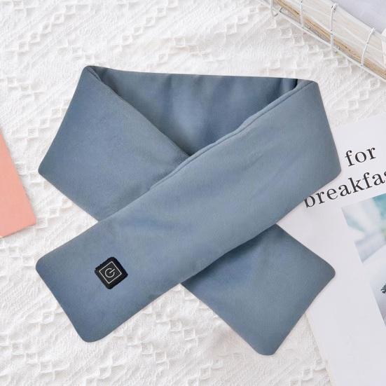 Термошарф с подогревом от USB, 3 уровня температуры, однотонный утолщенный шарф, осень-зима