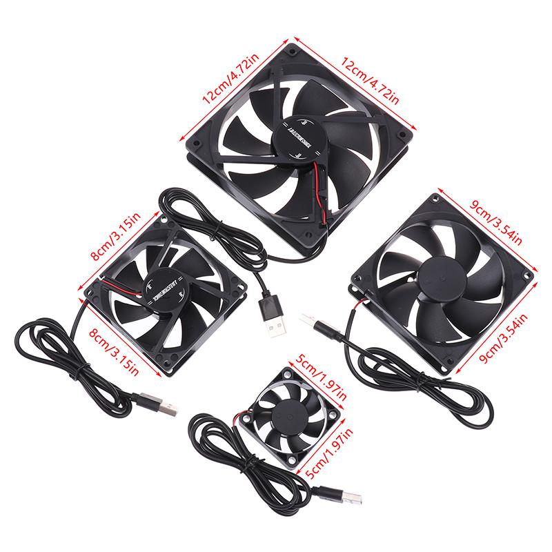 5V Бесщеточный Охлаждающий Вентилятор Usb Вентилятор для Роутера Корпус для Компьютера Охлаждающий Корпус для ТВ-Бокса 50 мм 80 мм 90 мм 120 мм ПК DIY Кулер Настольный Вентилятор