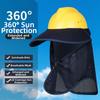 Mesh Safety Helmet Sunshade Breathable Neck Protection Sun Shield  for Construction Workers