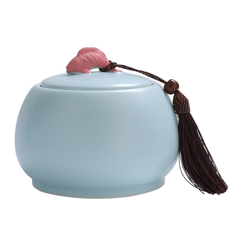 Керамическая банка для чая Крышка Контейнер для хранения косметики Склад Влагозащищенный Герметичный Контейнер Декор