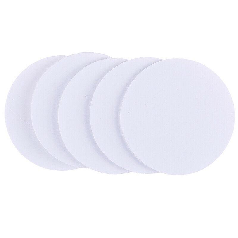 5Pcs Black White Round Non-Slip Rug Grippers Anti-Skid Stickers for Rug Mat Pad Carpet Fixing