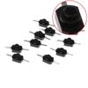 Latching Switch Mini Push Torch 10pcs Black + Silver