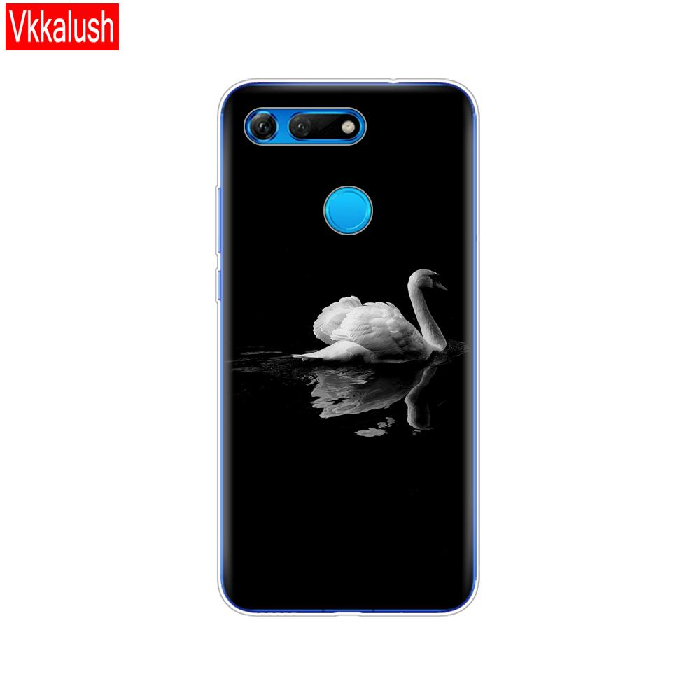 Силиконовый чехол для телефона для Huawei Honor View 20 V20, чехол из ТПУ, мягкий силиконовый чехол для Honor V20, чехол с милым животным узором