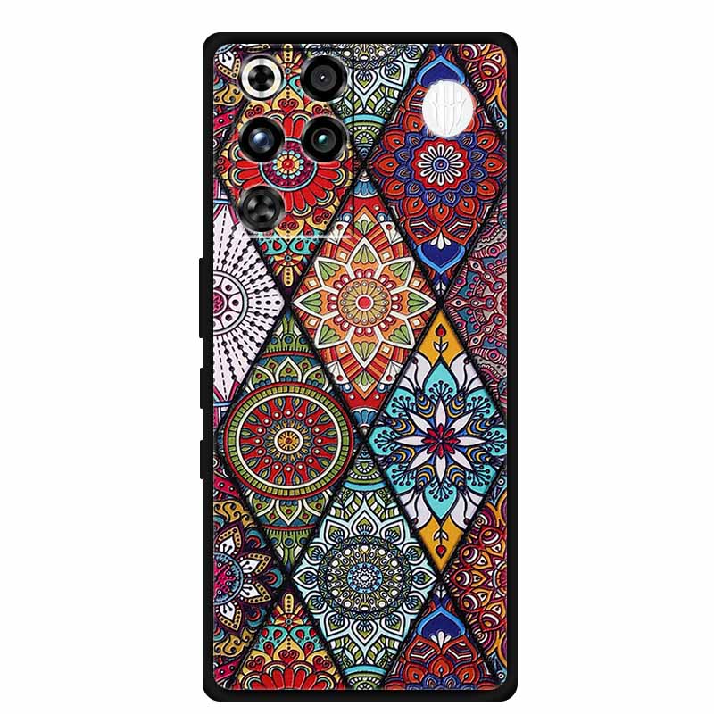 Чехол для ZTE Nubia RedMagic 11 Pro 5G, 3D тиснение, цветы, рельефный, мягкая черная силиконовая задняя крышка, для ZTE Nubia RedMagic 11Pro, Funda
