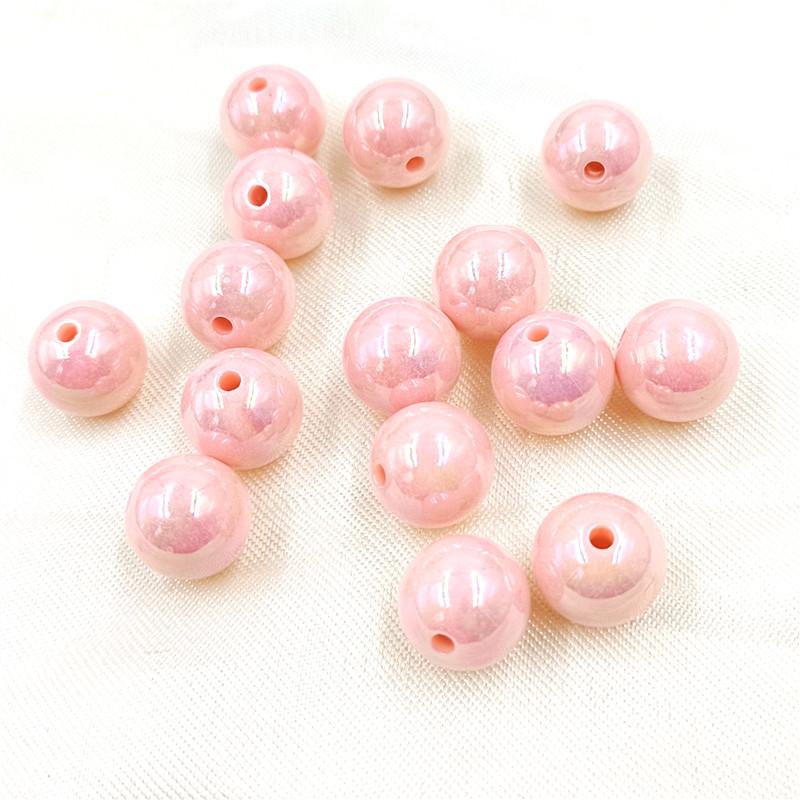Round 14mm Accessories Materials Loose Beads Acrylic AB Magic Color Handmade DIY Bracelet Earring Making 10pcs Delicate Jewelry