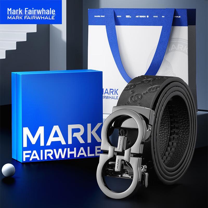 Mark Fairwhale Мужской деловой ремень из натуральной кожи