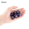 7 Pcs Purple Silver Double Swords Metal Dice Solid Polyhedral Dice Set Suitable for Role-Playing RPG    Board Game
