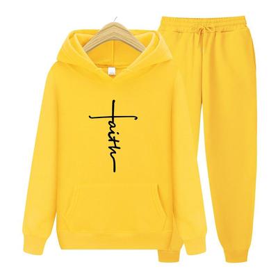 Женский комплект с капюшоном с длинными рукавами, женский комплект с капюшоном, модная качественная одежда, классический простой спортивный костюм, одежда в стиле Харадзюку