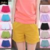 Пляжные шорты конфетного цвета, женские летние, с эластичной талией, большие размеры, широкие штаны, домашние шорты, спортивные штаны