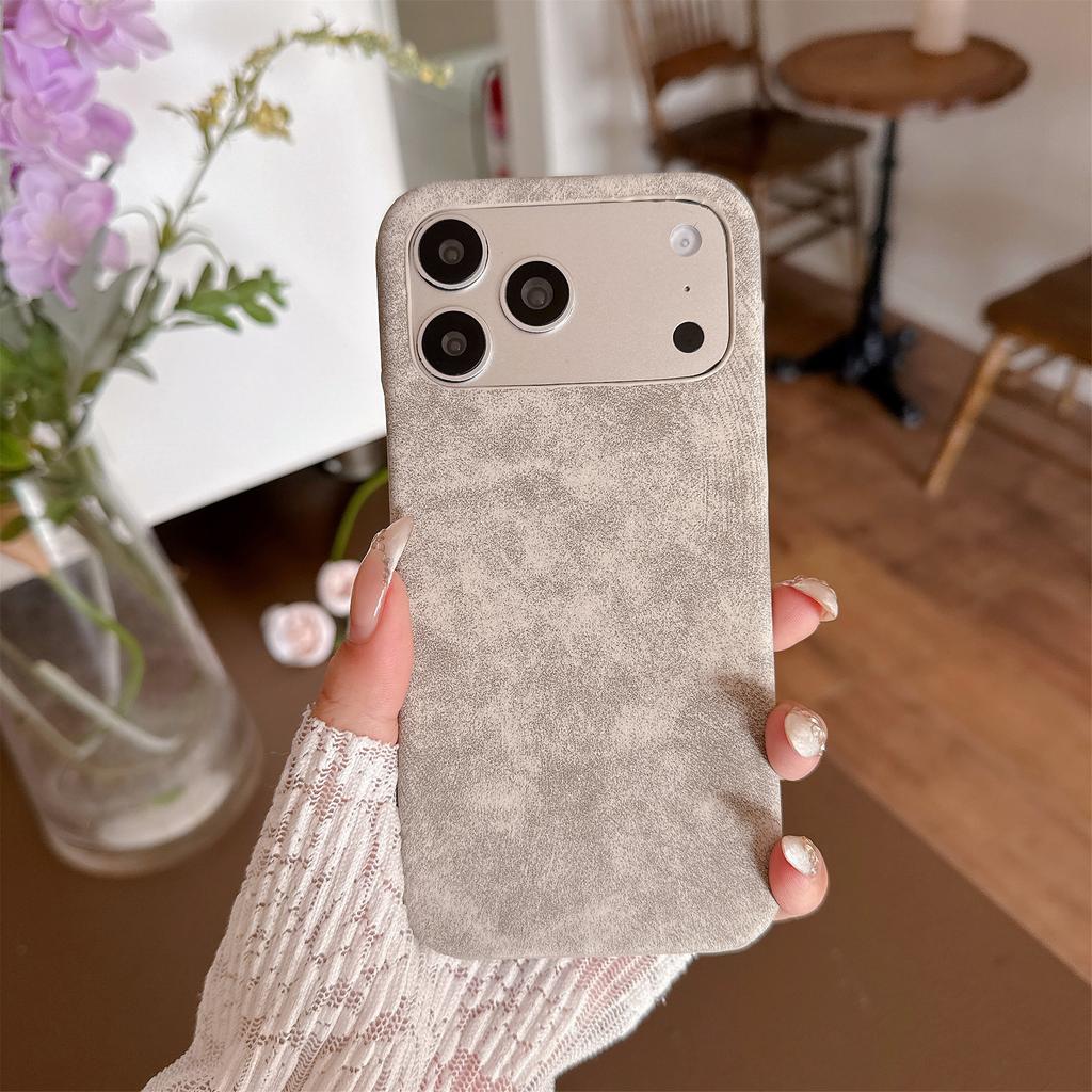 Ретро Чехол из овчины Для Для Iphone 17 Air 16 1 14 13 12 11 Pro Max Plus Бизнес Матовый Противоударный Безрамочный Охлаждающий Чехол