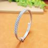 Zuyin 9999 Retro Harvest Wheat Ear Pure Silver Bracelet for Female Sui Ping An, Unique Design, Birthday Couple Gift
