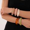 Curved Irregular Wide Bracelet Europe American Style Retro Hand Ring Acrylic Open Bangle Gift