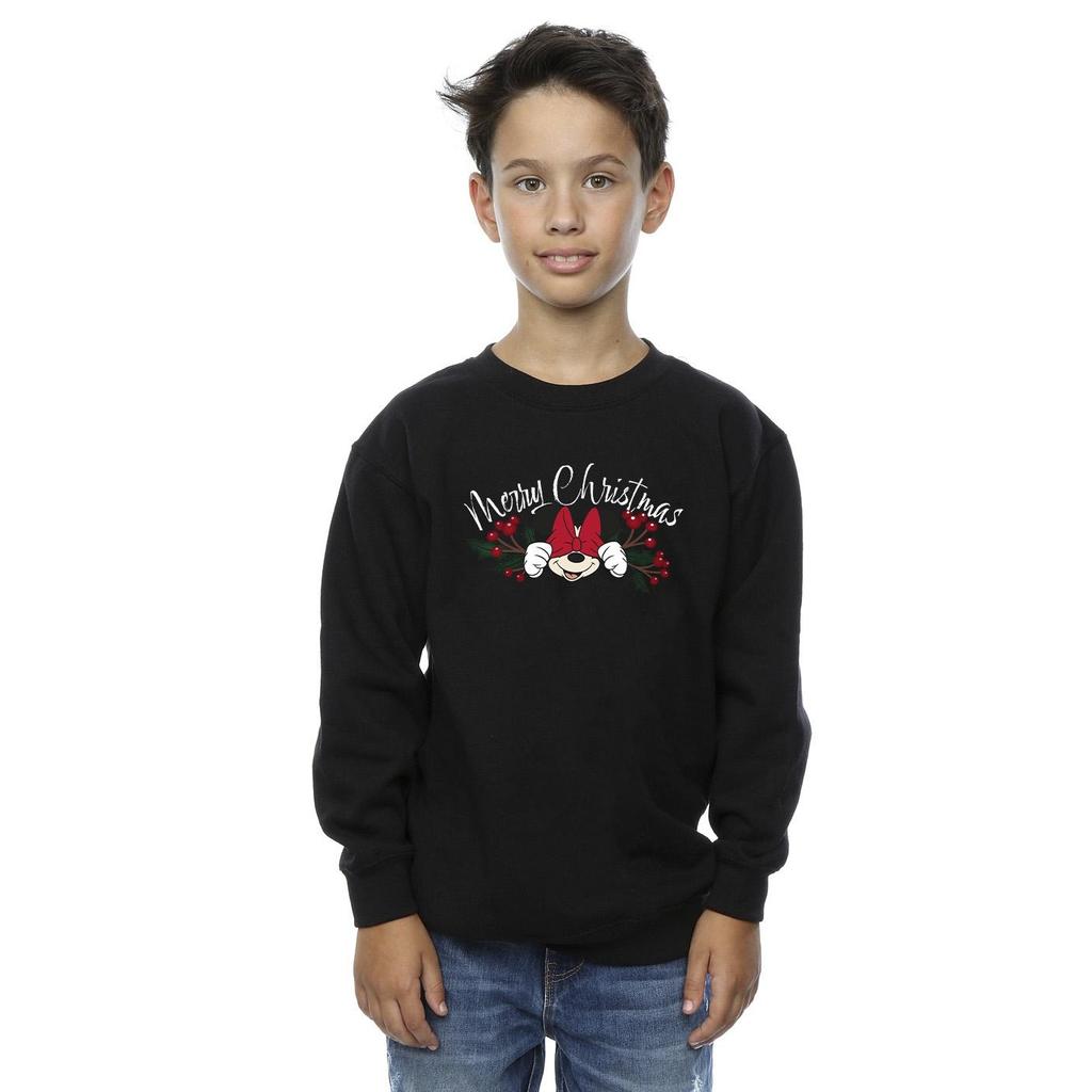 Disney Boys Minnie Mouse Christmas Holly Sweatshirt