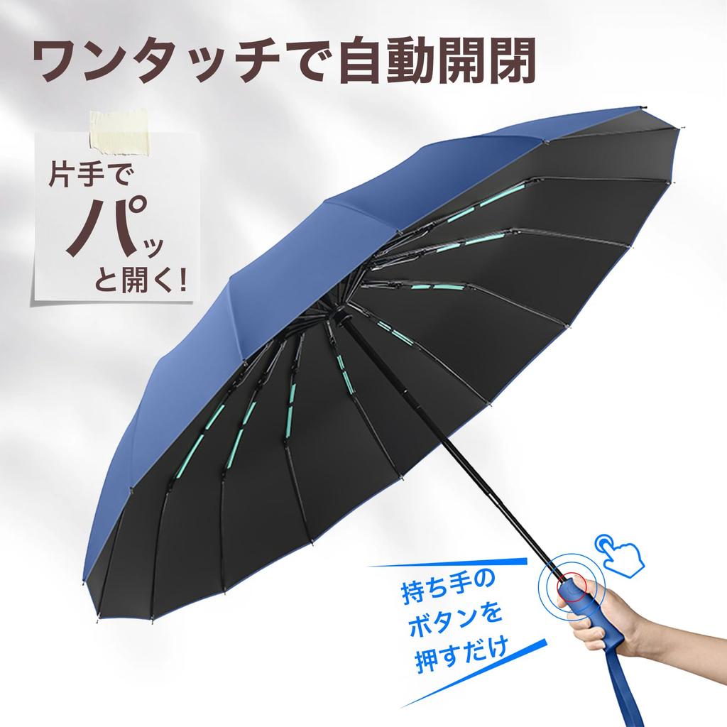 Folding Automatic Opening and Large 32 Ribs Double Folding for Both Sunny and Rainy Double Typhoon Rainy Season Water UV for Men and Women Umbrella,