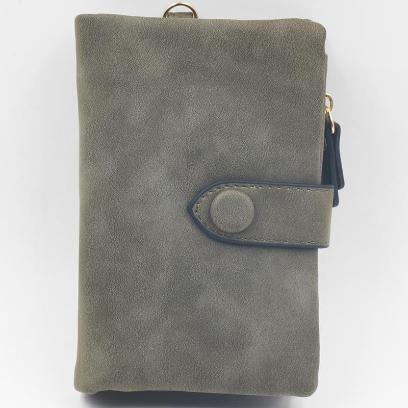 Women Korean Style Matte Hand-held Wallet Credit Cards Holder Wallet Purse