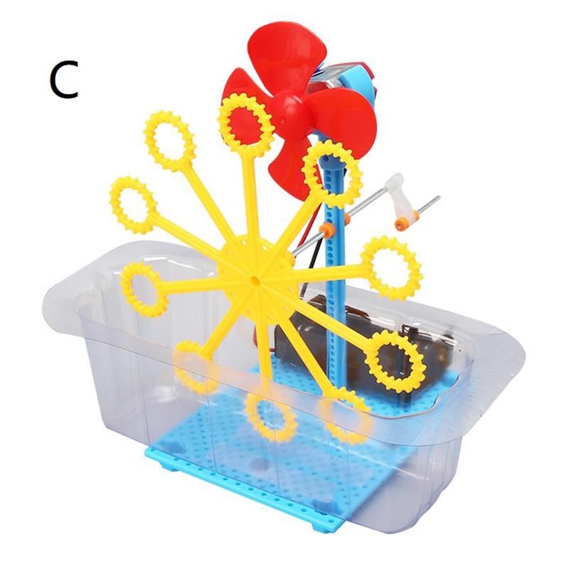 Игрушки Сделай сам Машина для пузырей Сборная модель Наборы материалов Студенты Образовательный Научный эксперимент Технологические игрушки для детей