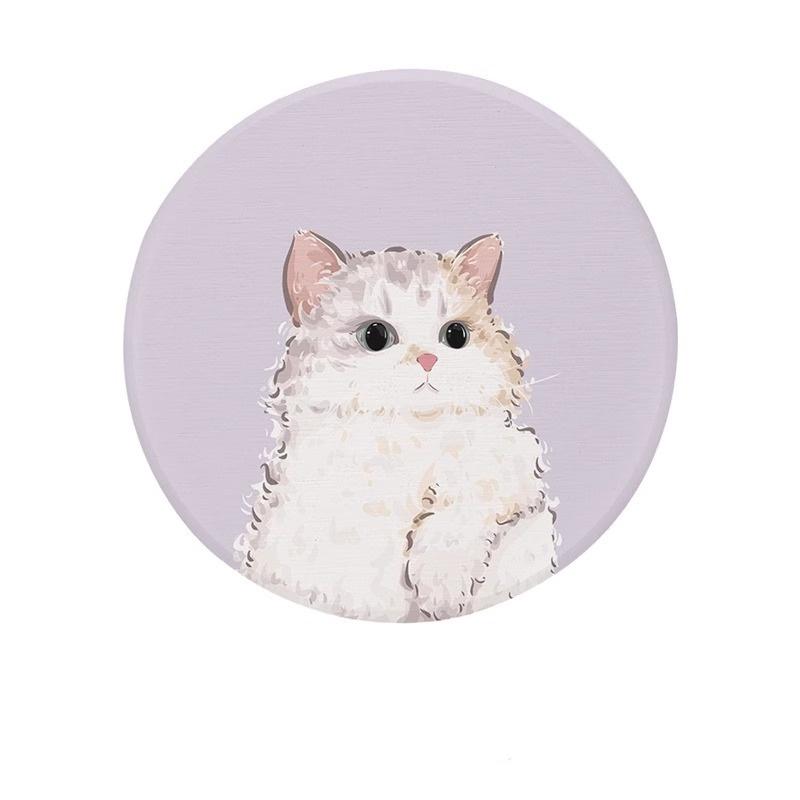 1/2 шт. быстросохнущий жесткий коврик для напитков с рисунком, коврик для чашки чая, антиожоговый коврик для декора стола, коврик для чашки с котом, декор для посуды 10 см