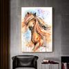 Лошадь, акварельная живопись, современное настенное искусство, холст с принтом, постер, яркая красочная картина с животным для гостиной, домашний декор, Cuadros