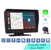 Dash Cam Portable 7" Screen Support Wireless Carplay & Android Auto +Rear Camera