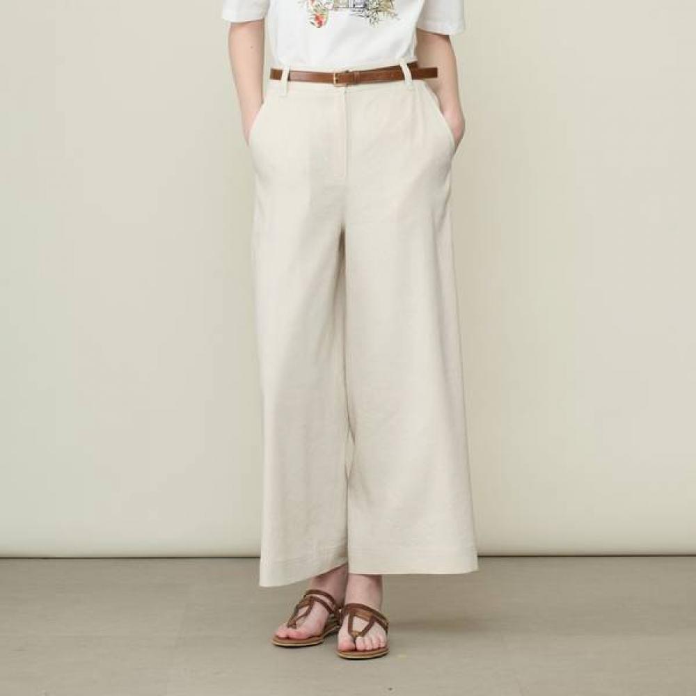 Bcbg Belted Wide Backbanding Pants B6m4p326