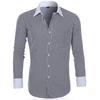 Men's Large Business Classic Stripe Comfortable Long Sleeve Shirt