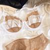 French Ultra Thin Lace Splicing Bra Set for Women Underwear Sexy Silk Breathable Bra and Panties Set Summer Comfortable Lingerie