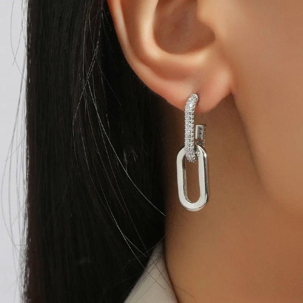 Gold Color Round Hoop Earrings Retro Accessories Luxury Drop Earrings  Women