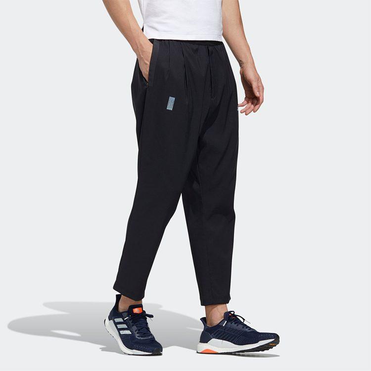adidas Мужские вязаные спортивные штаны Черные Умеренно прямые Штаны FM9347