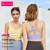 Women's Summer Thin Strap Backless Sports Bra for Medium-High Intensity Yoga