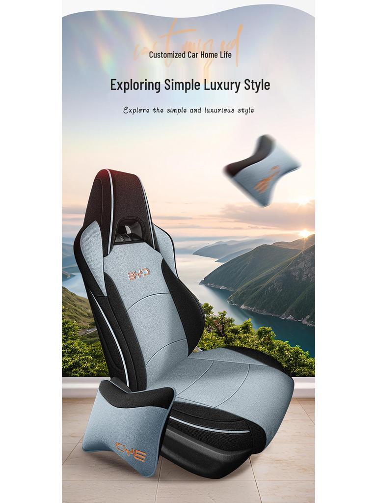 BYD Seagull Cotton Linen Car Seat Cushion for All Seasons - New Model