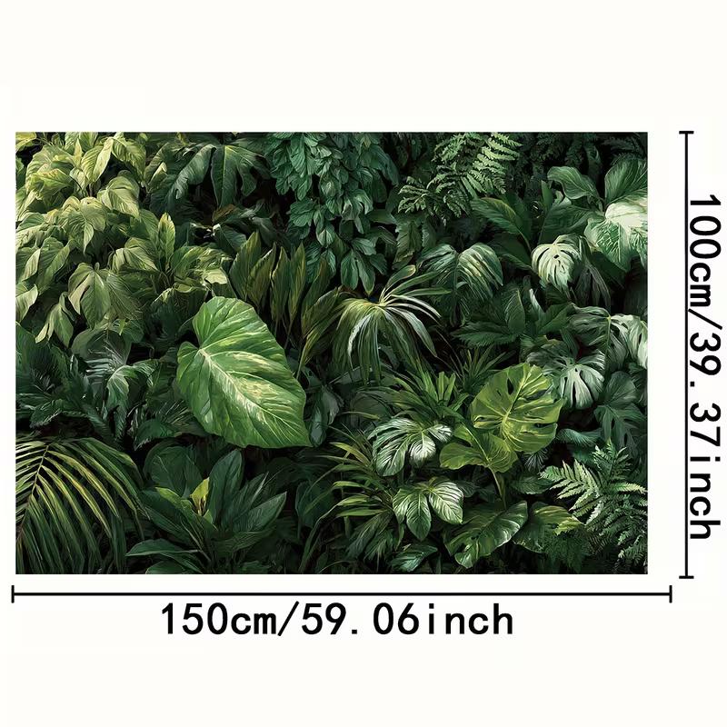 2D Lush Green Foliage Backdrop Photography Background Banner