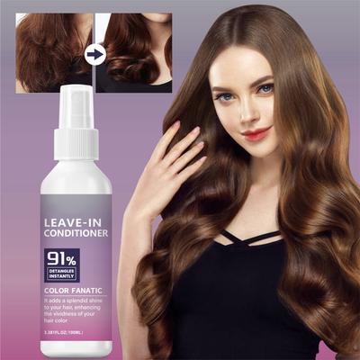 Несмываемый кондиционер 100 мл, спрей для придания блеска и усиления яркости цвета волос