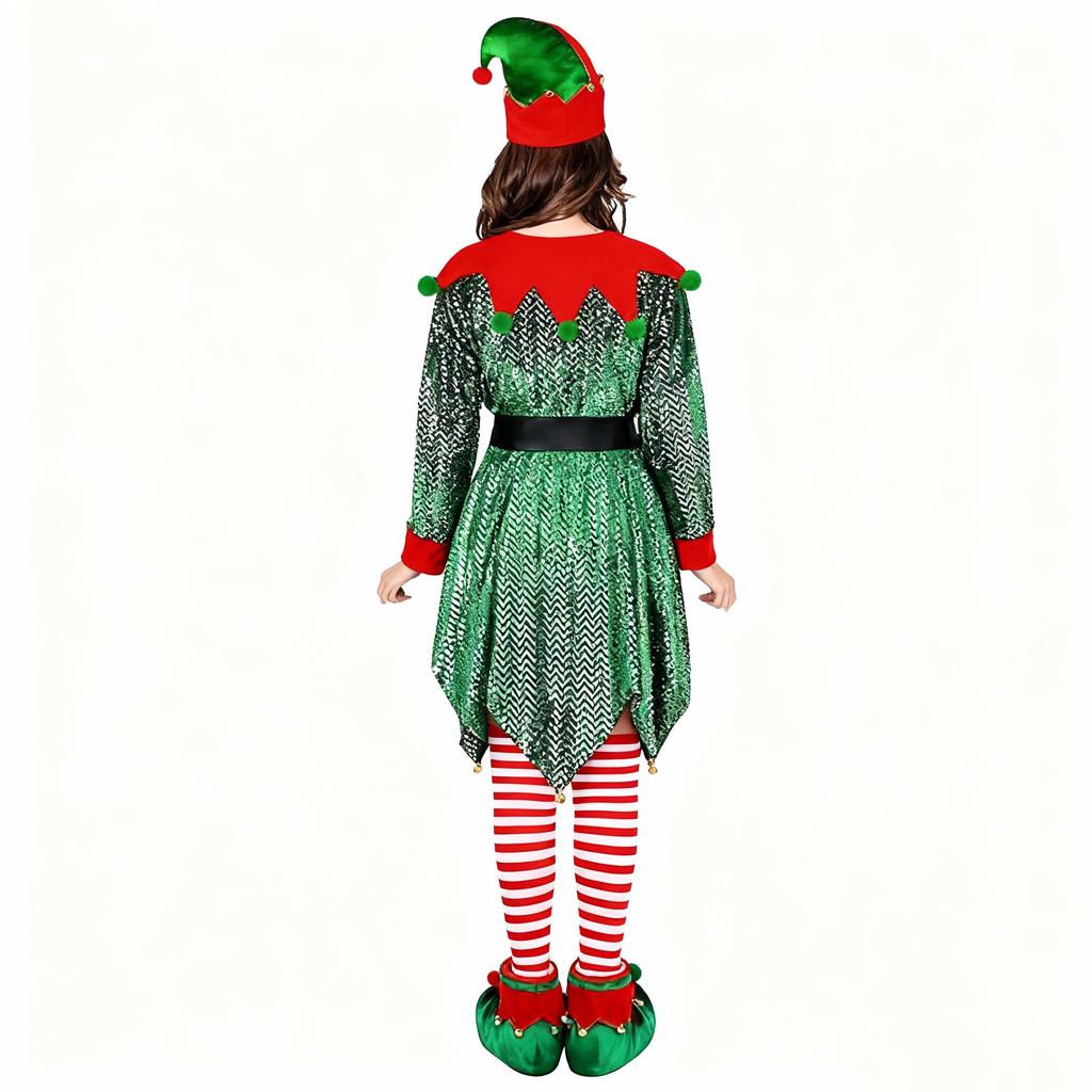 Рождественское платье для вечеринки с пайетками