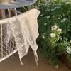 French Style Lace Flower Pattern Triangular Scarf Headband Lolita Silk Scarf Headdress Turban Women'S Fashion Hair Accessories