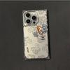 Transparent Square Back Tube Case Casing Protection For iPhone 12 13 16 ProMax 15 Plus 11 14 Pro Max Anti-Oxygen,VIOLENT Bear Pattern