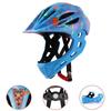 Kids Full Face Bicycle Helmet With LED Light Insect Net CE Certified EPS Lightweight Ventilated Mountain Bike Riding