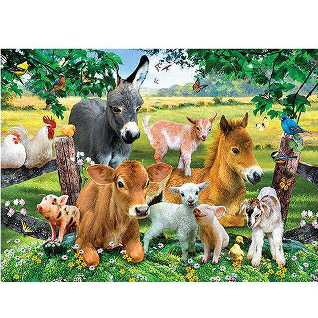 5D DIY алмазная живопись корова вышивка крестиком полная квадратная/круглая дрель Алмазная вышивка животные горный хрусталь фотографии ремесла подарок