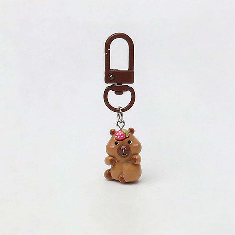 Забавный мультяшный брелок Capybara Kawaii Animal Keyring Прекрасный рюкзак Подвеска Ключ Подвесное украшение для пары Подарки