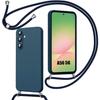 Protective Case - BOOLING - for Samsung Galaxy A56 5G - Flexible - Shockproof - With with Blue Lanyard