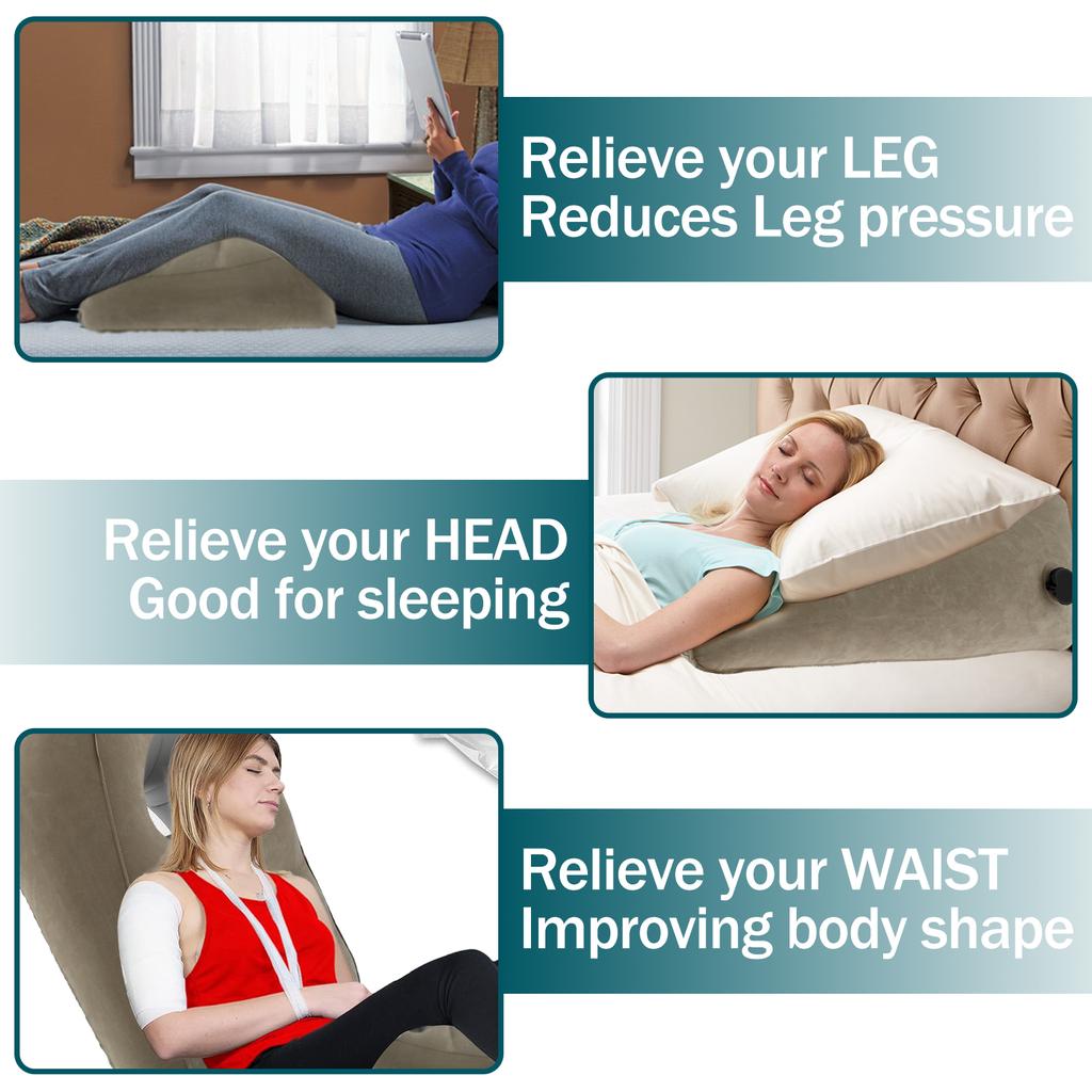 Дорожная надувная подушка на танкетке, подставка для ног, подушка-подъемник, подушка для поясницы, подушка для йоги, многофункциональная подушка для поддержки тела, воздушная подушка, новинка