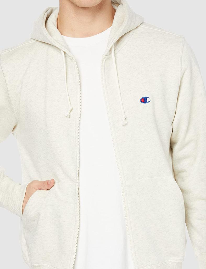 Champion Oatmeal Long Sleeve Fleece Cotton with Embroidered Sizes Size 3L Men's Hoodie, USA, Logo, C3-W104/C3-W104L/C3-W104Z/C3-Y137/C3-Y137L,