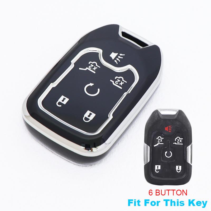 Корпус ключа с 5/6 кнопками, чехол-брелок, держатель для GMC Sierra Acadia Terrain Yukon для Chevrolet Silverado Suburban Tahoe, чехол для автомобильного ключа, смарт